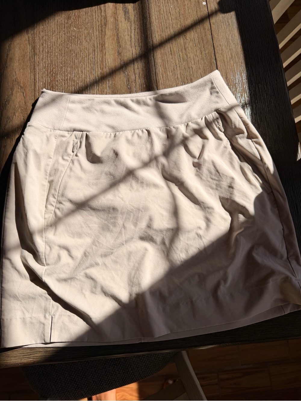Athleta Cream Performance Mini Skort